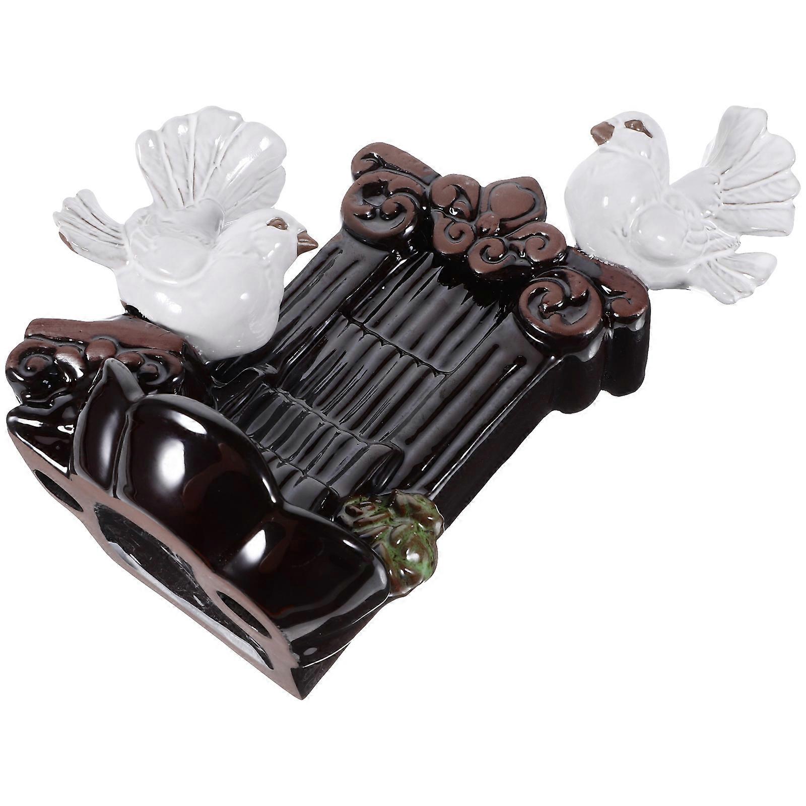 Backflow Incense Cone Holder 2Pcs Unique Shape Ceramic Censer Perfect For Home Relaxation And Mental Relaxation