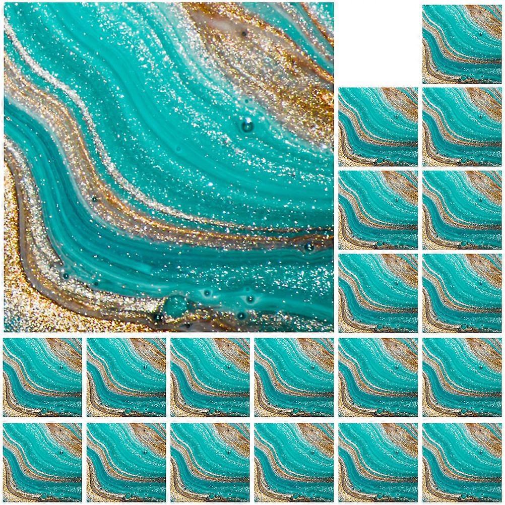 PVC Tile Stickers Stick on Tile Floor 20Pcs for Decor Use