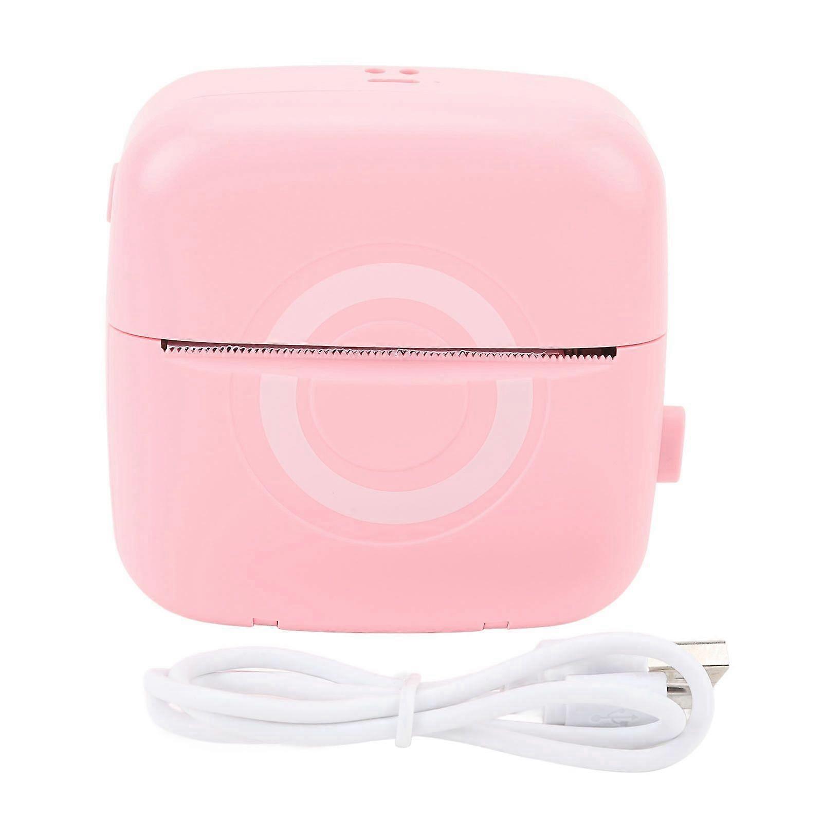 Pocket Printer Portable Thermal Printer Bluetooth Wireless Label Printer with APP for Notes Journal Memo Photo Study for Kids Students Pink