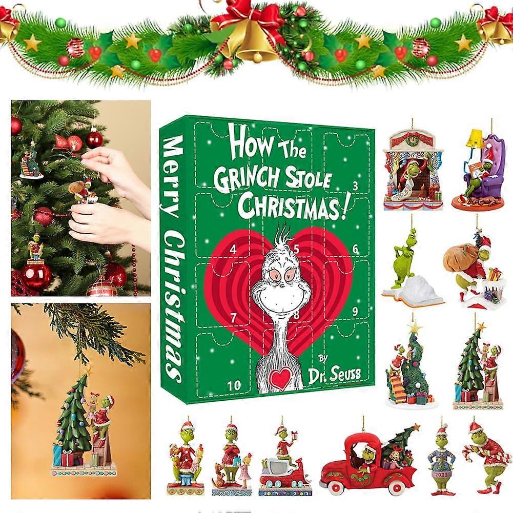 HBASD Creative Christmas 12 Hours Advent Calendar Blind Box, Christmas Collection Gift Box, Christmas Countdown Set Party Gifts (A)