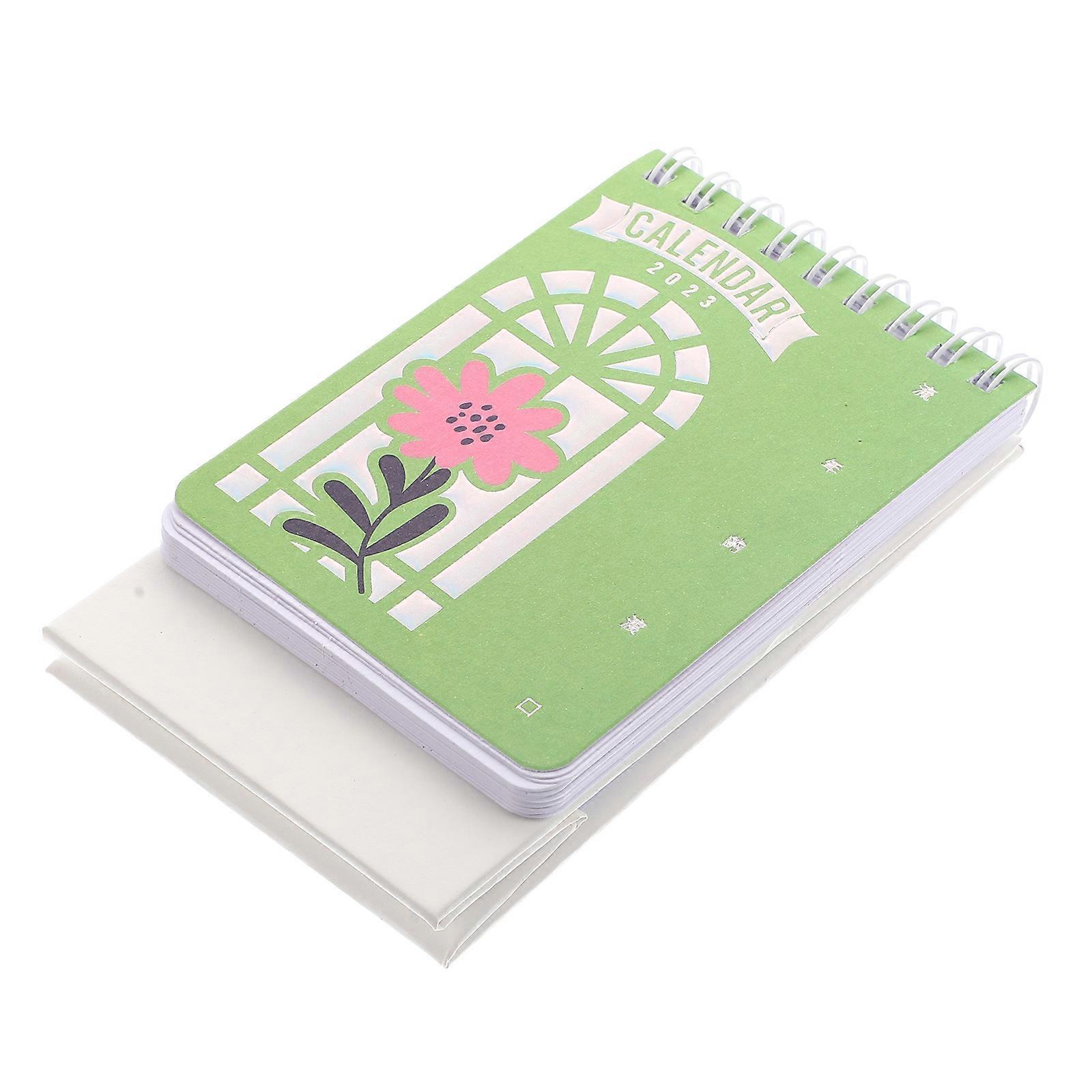 Green Desk Calendar Small Desktop Calendar Planner for Office