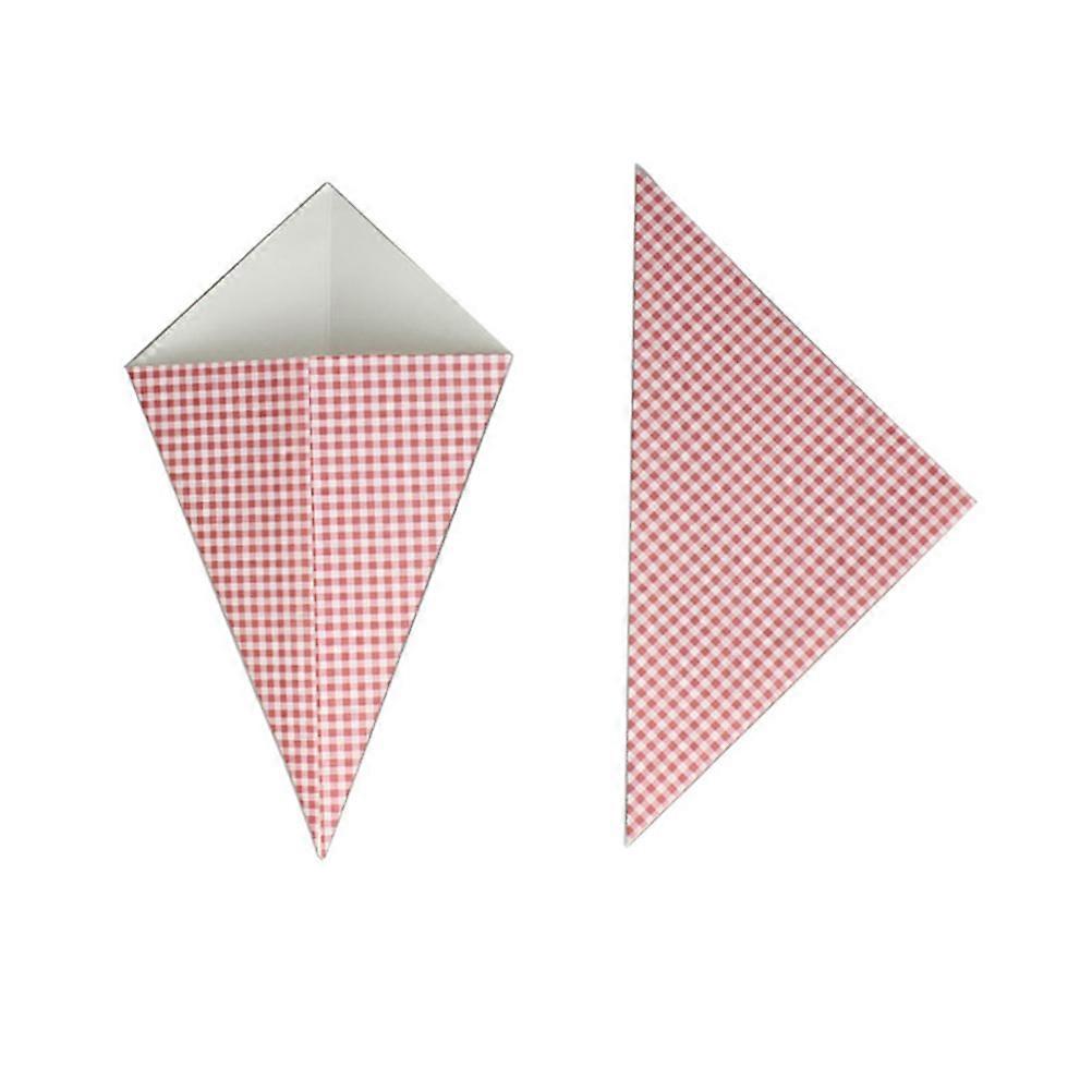 Party Popcorn Boxes Cone Style for Storage Use 50Pcs Pink Oilproof Snack Boxes