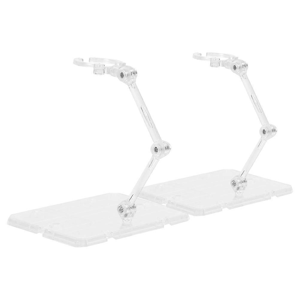 Action Figures Display Stand Holder For Doll Model Support Sleek Design Square Base 2Pcs