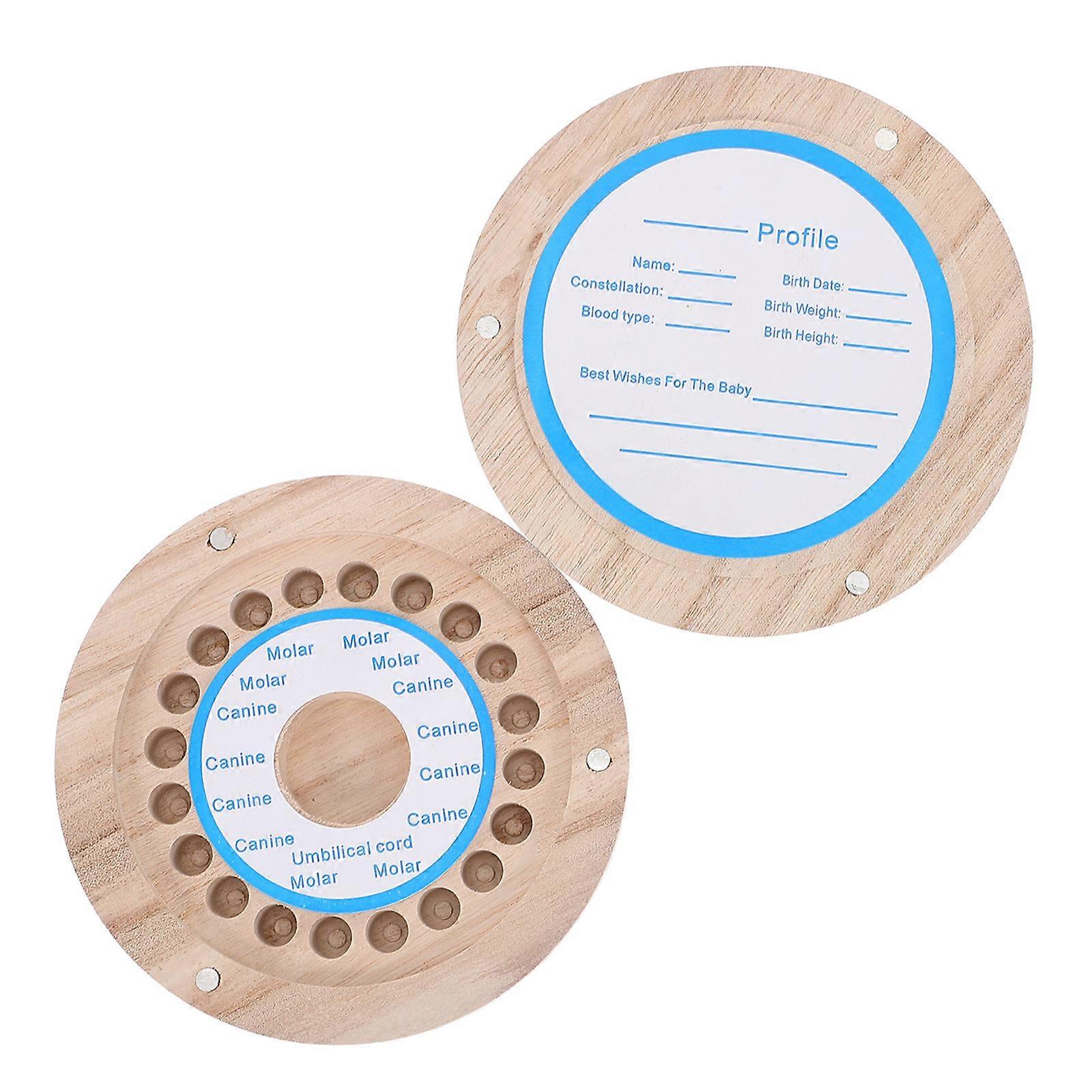 Wooden Tooth Box for Storage Use with Keepsake Collection for Kids