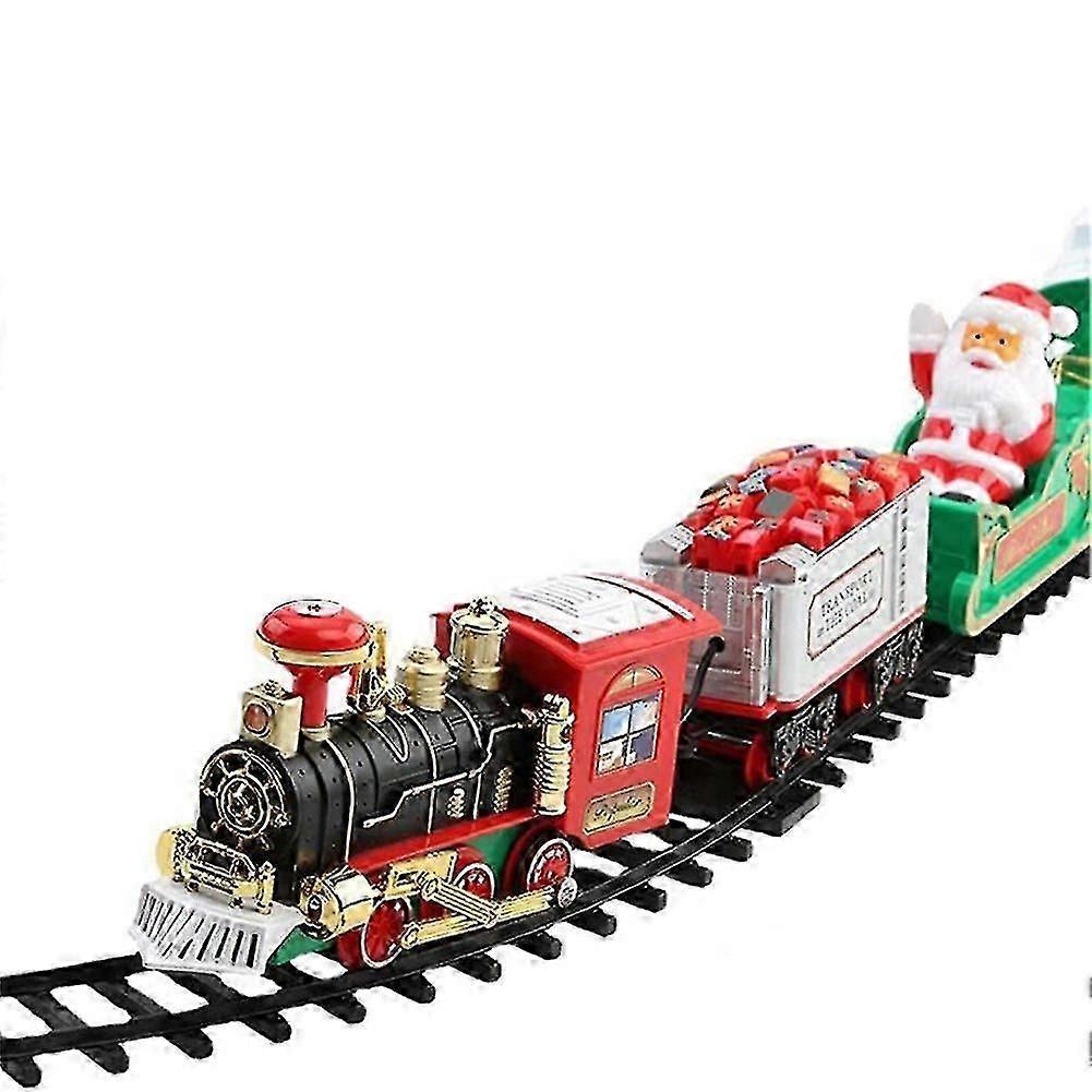 Christmas Electric Rail Trains Toy Children's Assembly Railway Trains Hangable Christmas Tree Rail Car Diy Christmas Building Blocks Toy