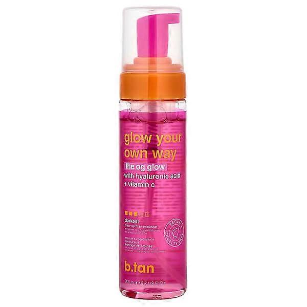b.tan, Glow Your Own Way, The OG Glow, Clear Self Tan Mousse, Darkest, 6.7 fl oz (200 ml)
