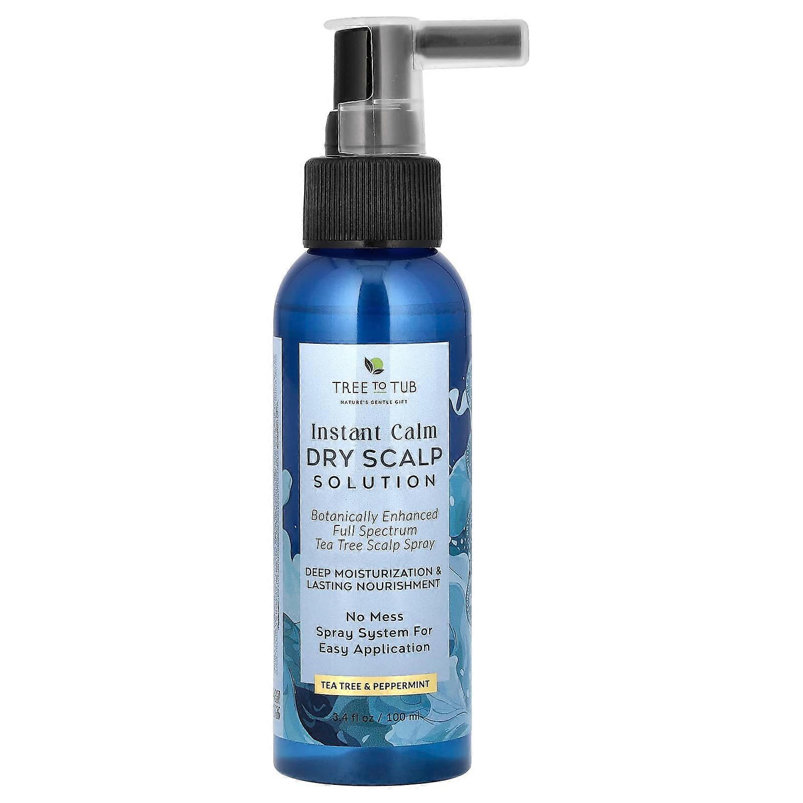 Instant Calm Dry Scalp Solution, Tea Tree & Peppermint, 3.4 fl oz (100 ml)
