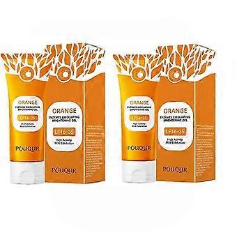 Appelsinenzymer Eksfolierende Lysnende Gel Fuktighetsgivende Utjevnende Strammer Porer Hvitnende Lysnende Eksfolierende Peeling Gel 100g