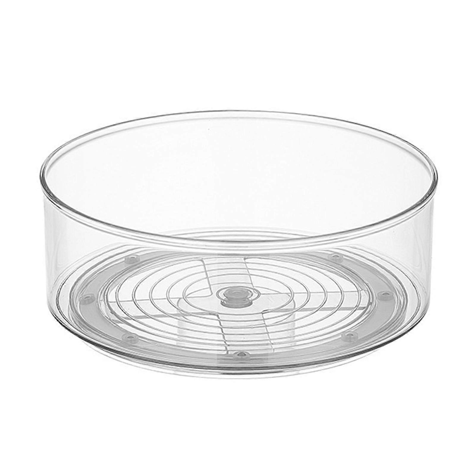 Lazy Susan Organizer Storage Holder Large Capacity Transparent Design 360-Degree Rotatable Countertop Makeup Storage Tray
