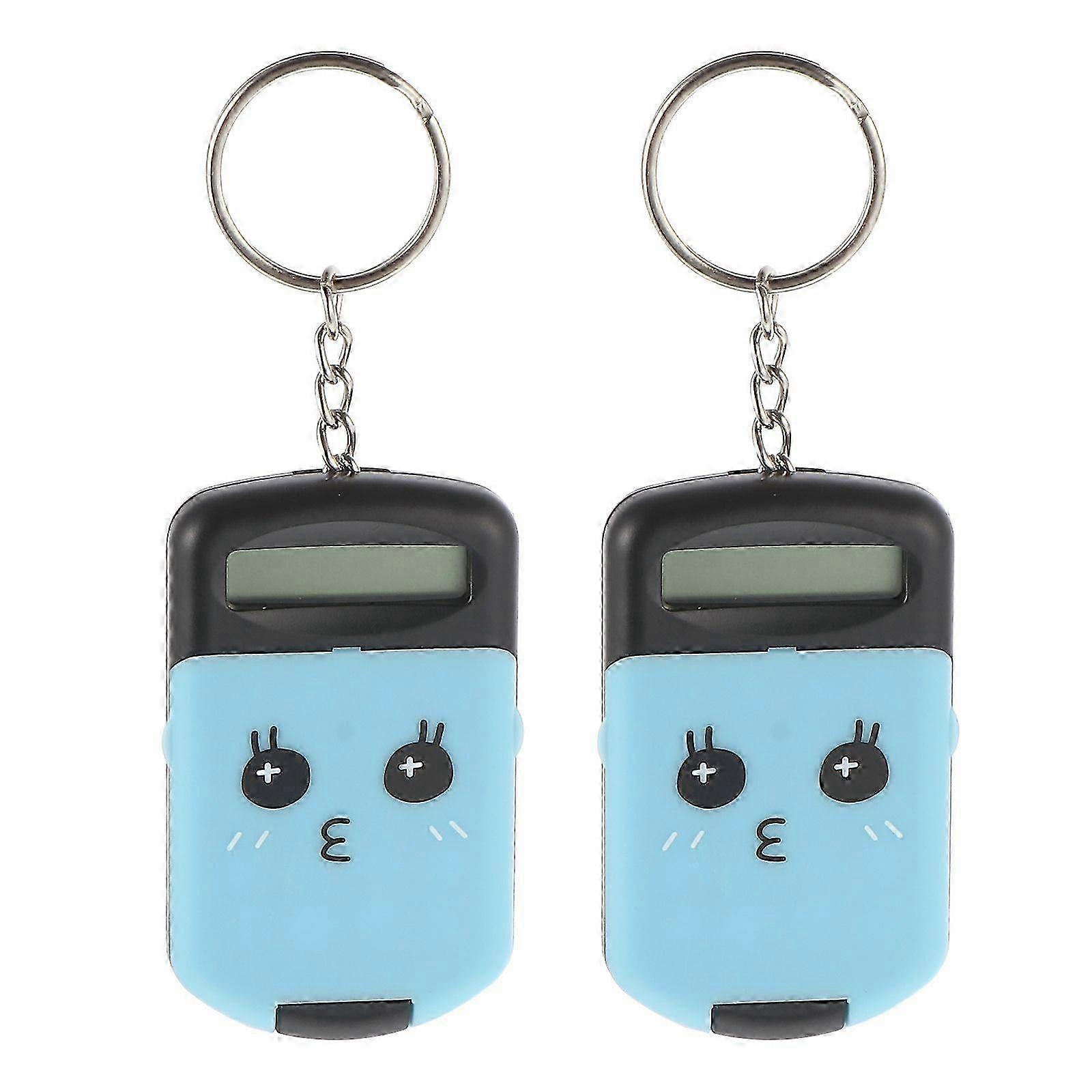Mini Calculator, 2pcs Adorable Electronic Arithmetic Calculator for School Office, Portable Lightweight
