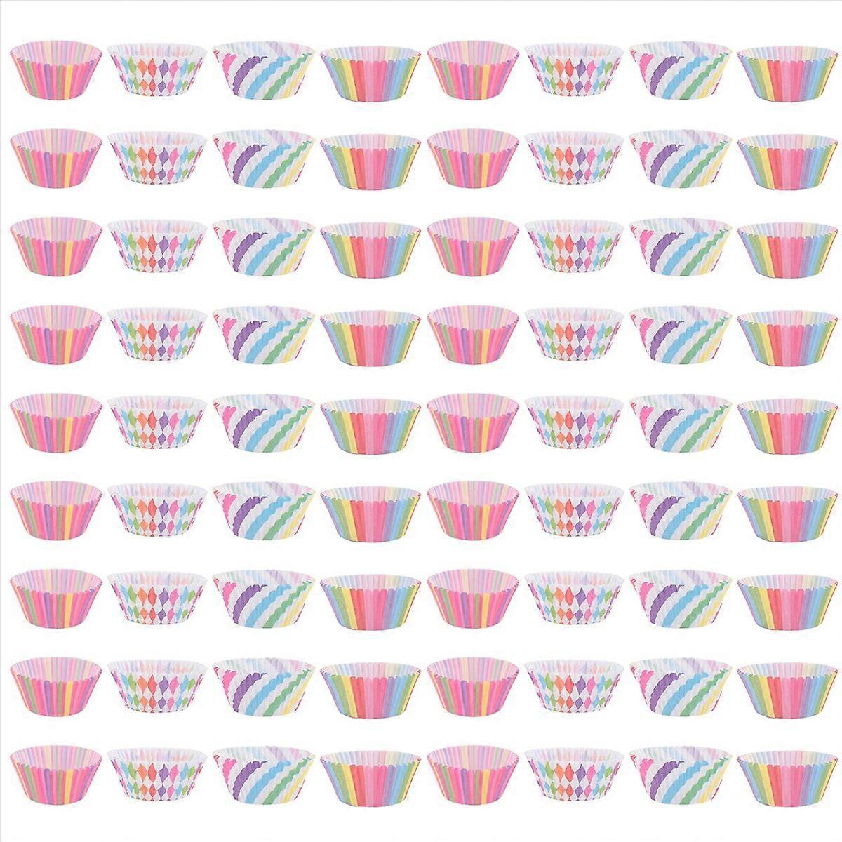 Cupcake Baking Paper Cups Muffin Cupcake Liners Colorful Rainbow Combo   Baking Cups Set St