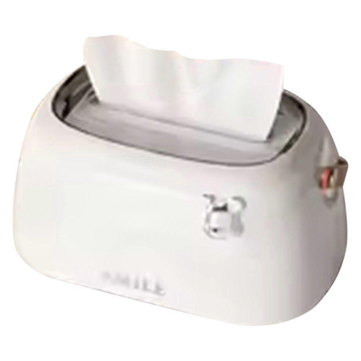 Stylish -Button Trash Can with Lid-Multifunctional Remote Control& Tissue Holder-Dust-Proof for Bed