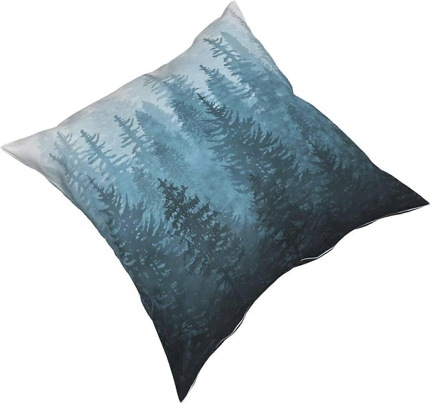 v1041私の霧の秘密の森のタペストリー枕カバーファッションスクエア枕カバークッションカバー装飾スロー枕カバー18 X 18インチ45 X 45 cm -TB1041 ij