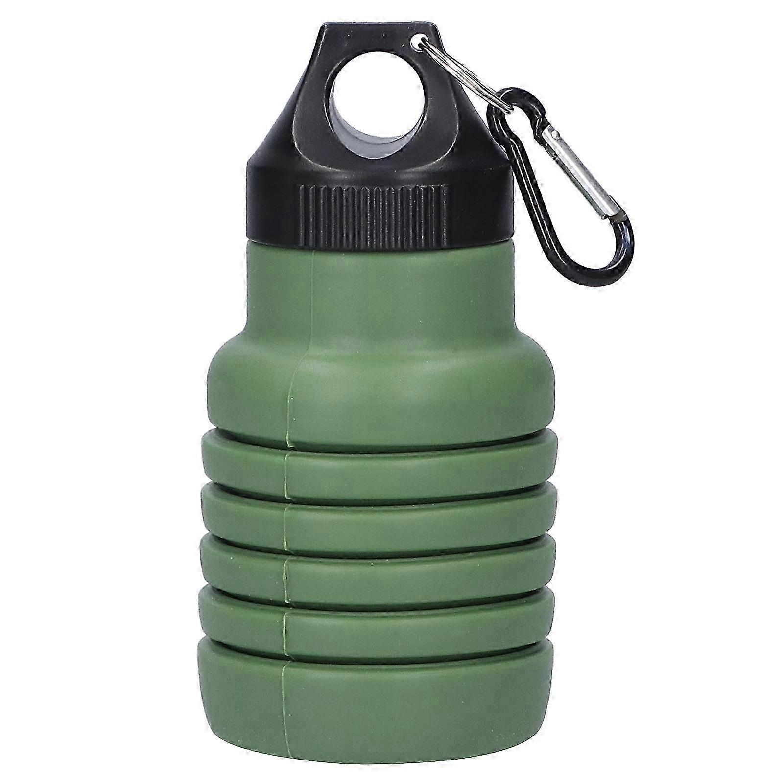 25-26 Collapsible Water Bottle - 500ml Silicone Foldable Bottle with Plastic Cap