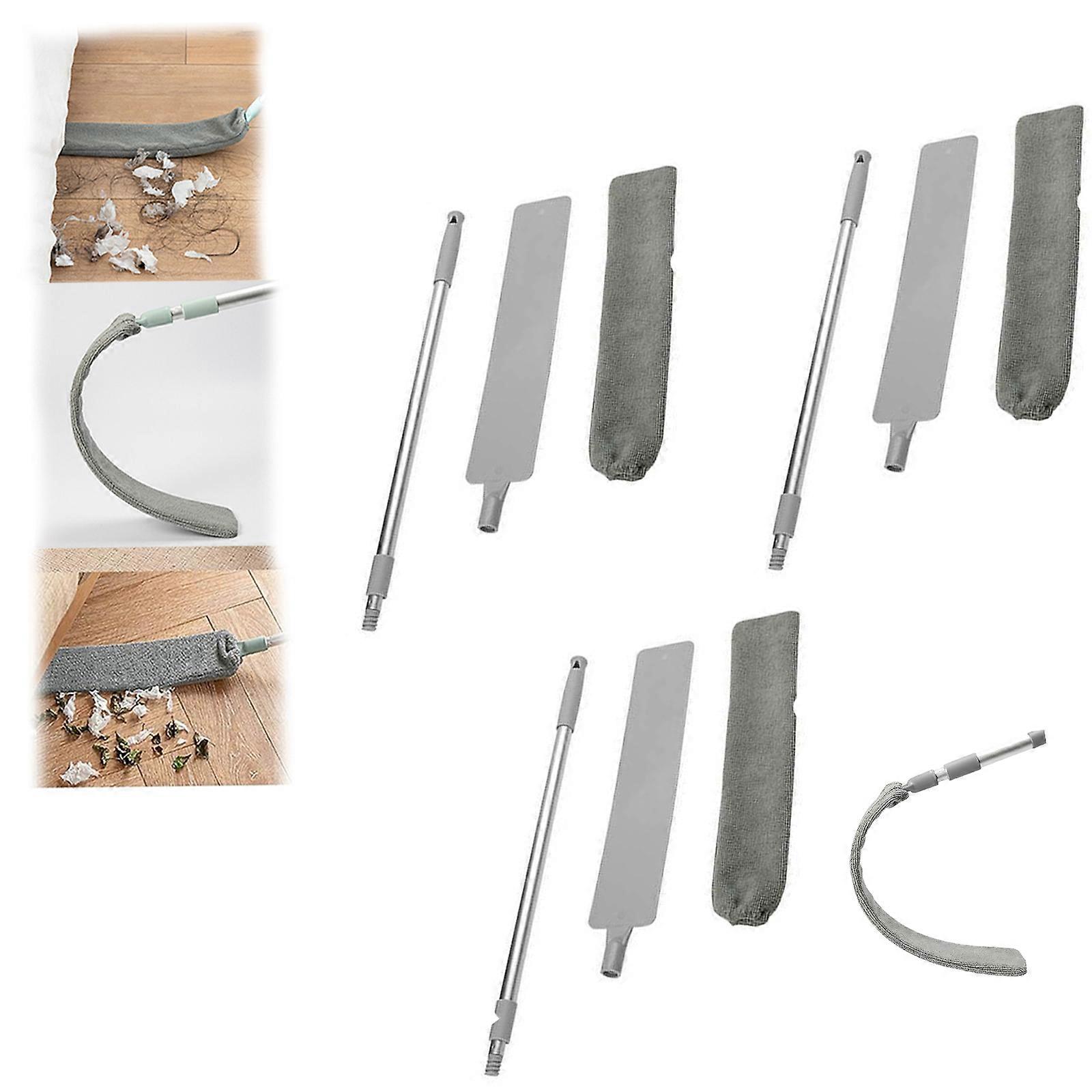 Retractable Crevice Duster High Density Fibers Efficient Dust Cleaning Retractable Design  Gray