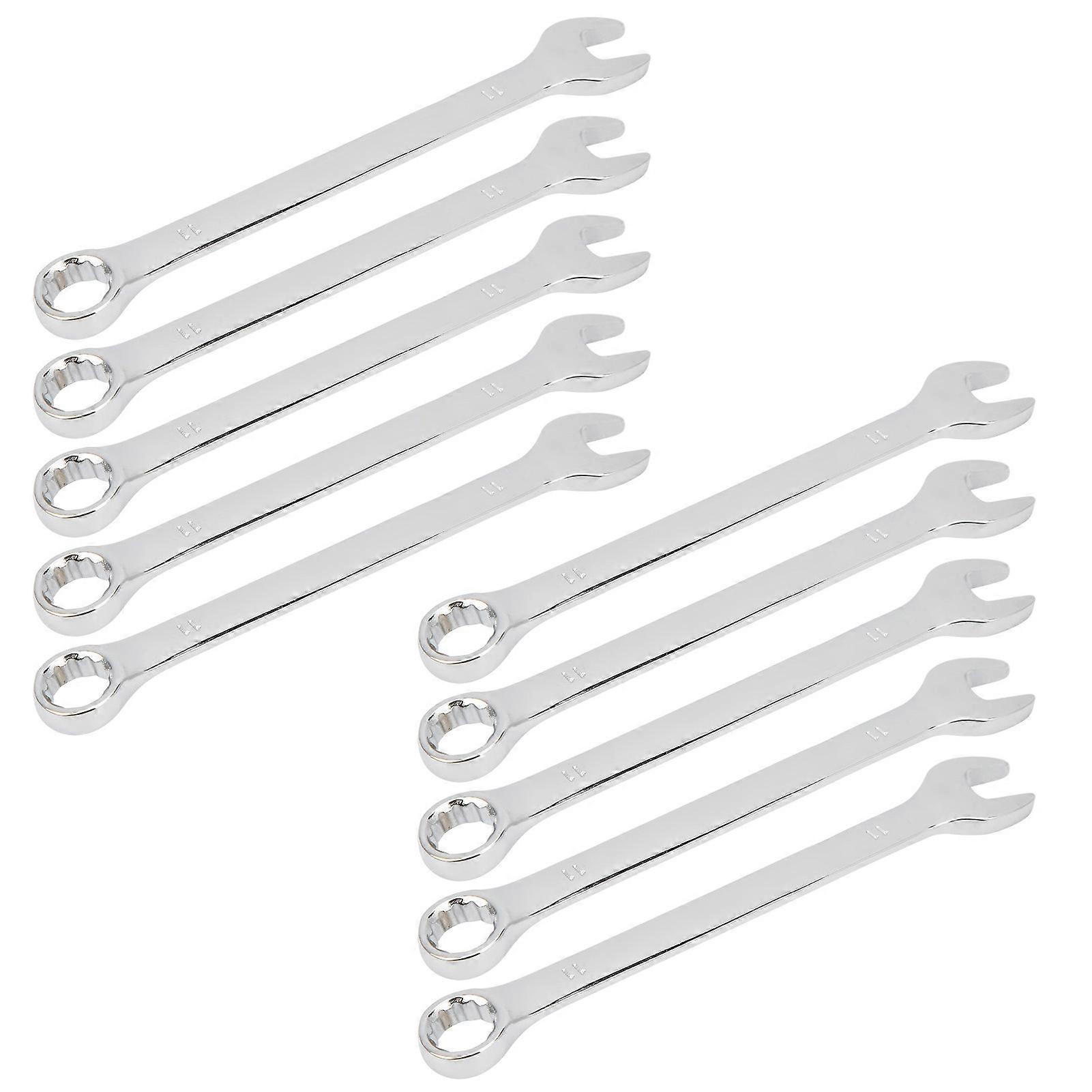10Pcs 11mm Wrench DoubleHead Combination Wrench Spanner Set Reparing Tool
