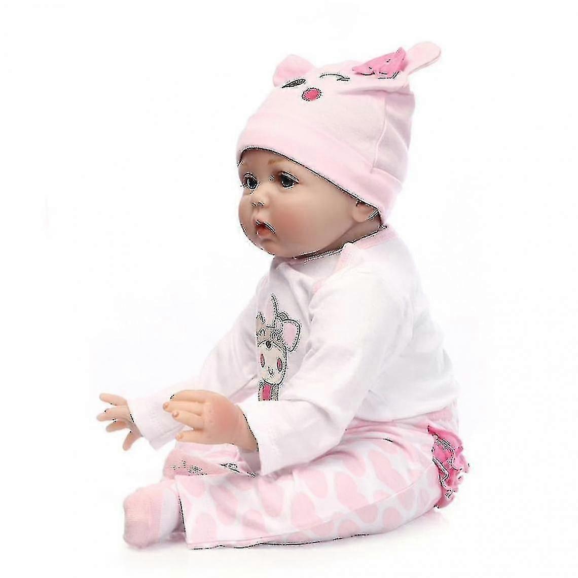 22 polegadas Handcrafted Baby Doll em silicone vinil macio