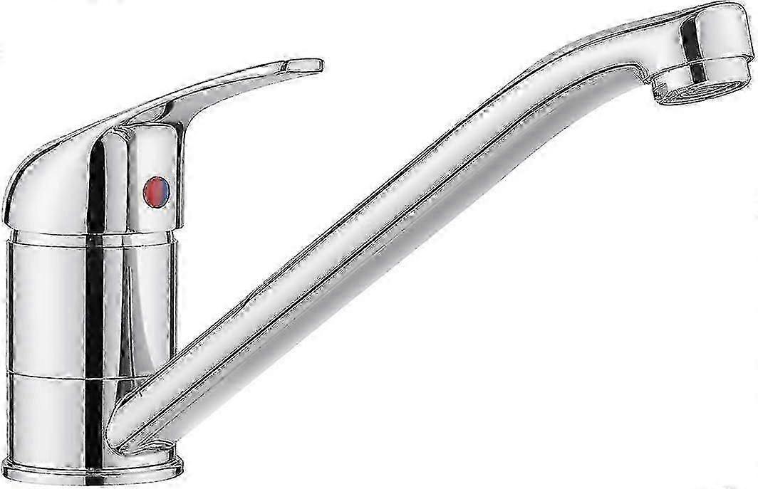 2025 Single Top Lever Kitchen Mixer Tap - Monobloc Design 360 Long Swivel Spout Chrome Polish Finish for Caravan & Home Sinks