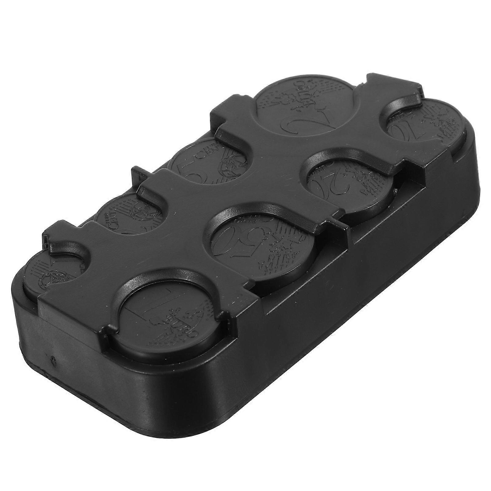 プラスチックコインホルダープラスチックコインディスペンサーポータブルコインボックスコインコンテナコインオーガナイザー