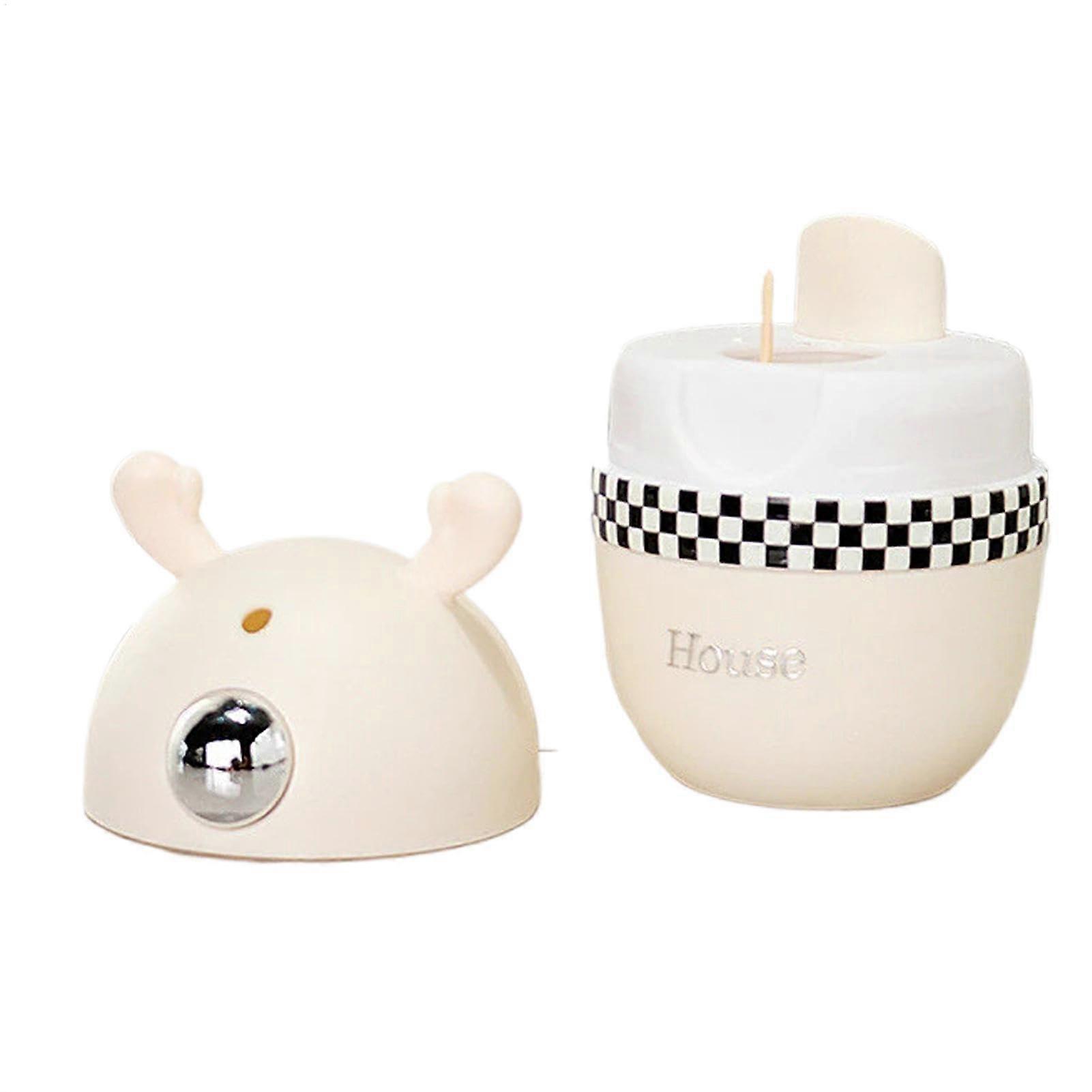 Decorative Toothholder Animal Shaped Tooth Container With Lid Automatic Tooth Dispenser Press Tooth Organizer