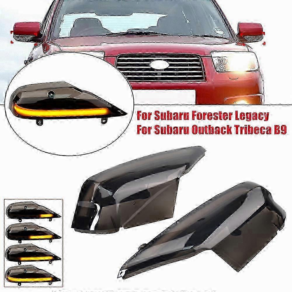 2PCS For Subaru Forester Legacy Outback 2003-2006 2007 2008 LED Dynamic Turn Signal Lights Rearview Mirror Lamp Car Accessories