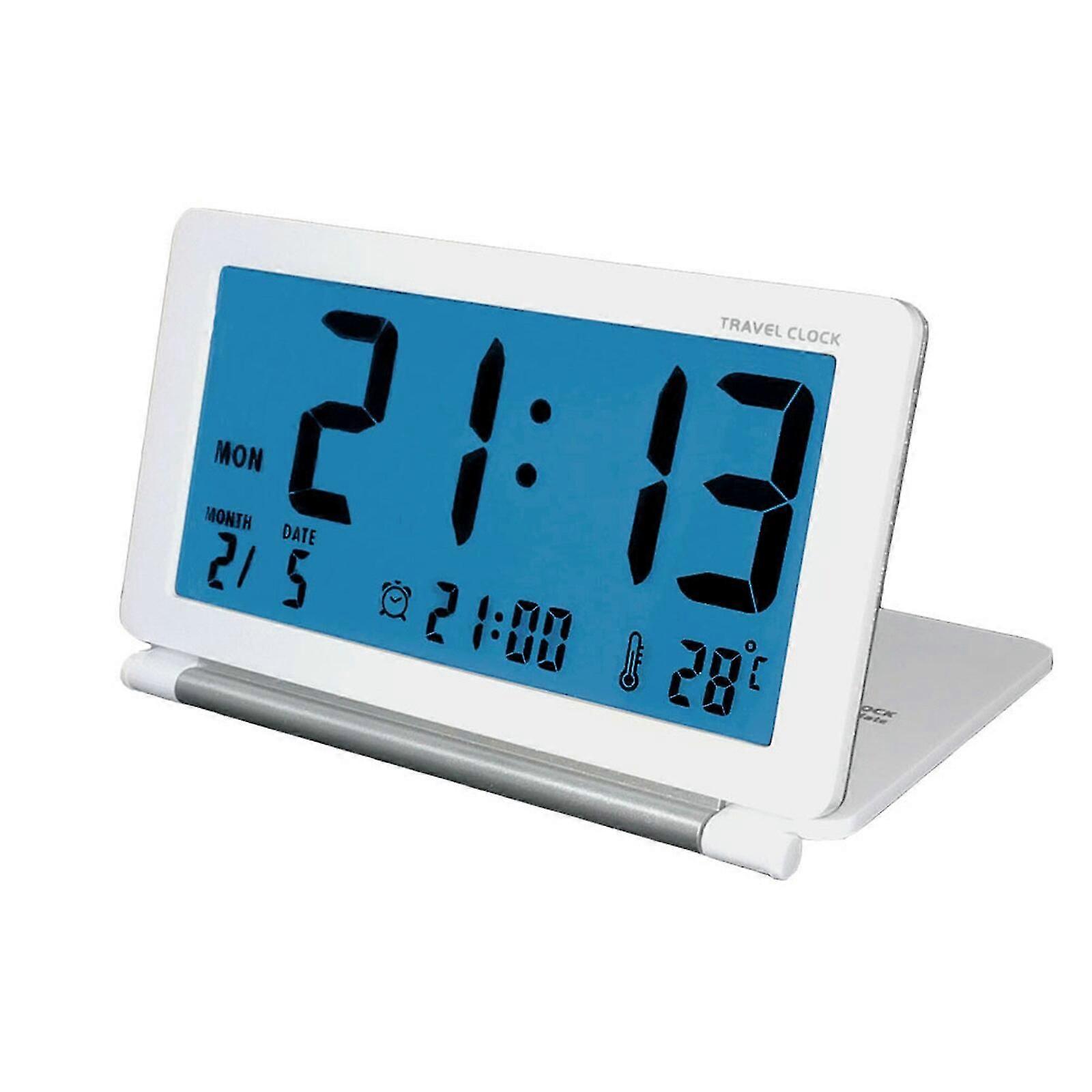 Folding Thermometer Clock Desk Table Time Display Temperature Travel Ectronic Weather Station