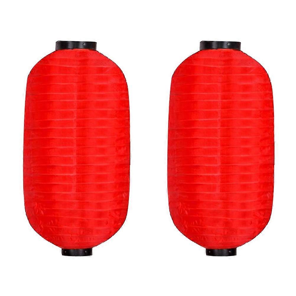 2 Pcs Winter Melon Red Lantern New Year Lanterns Decor Water Proof Chinese Decotative