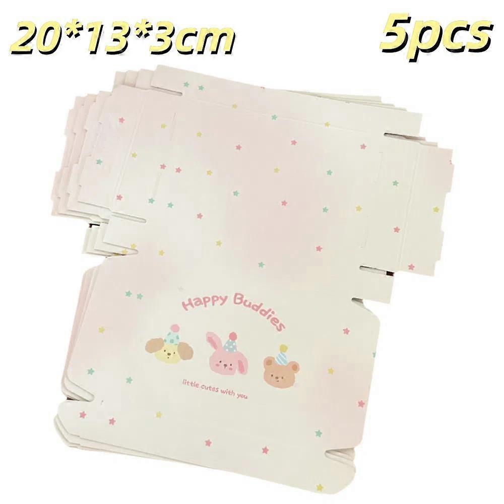 5Pcs/set Thickened Packaging Box Milk Yellow Square Box Multifunction Airplane Box  Gift Packaging