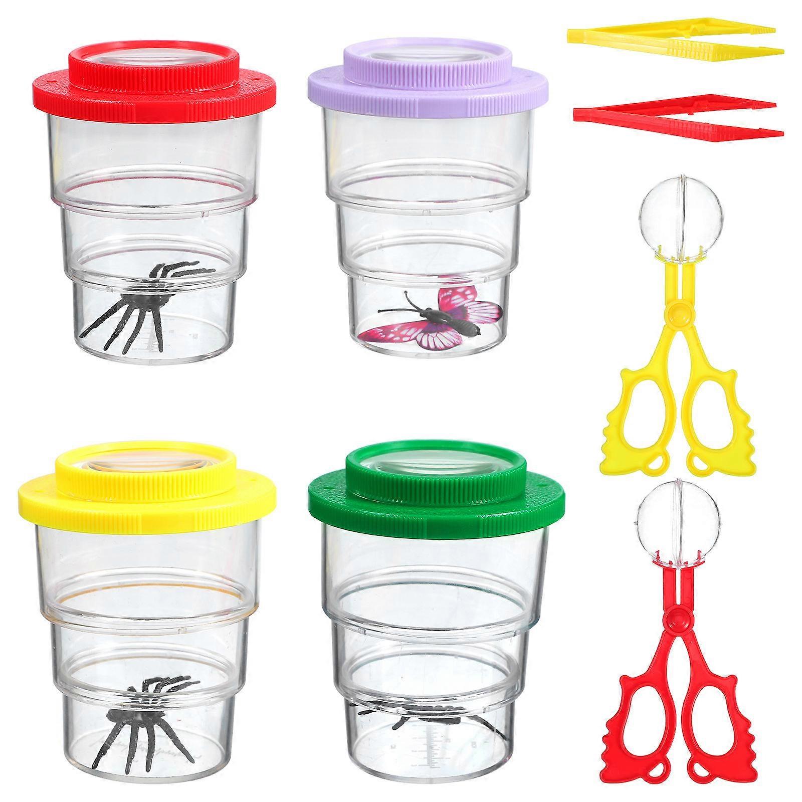 Insect Magnifying Box for Clear Viewing 1Set Tweezers and Clips