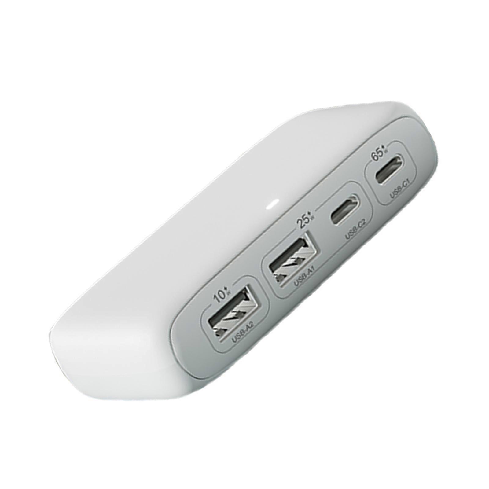 Total 100W Power Type C Hub 2USB and Type C Adapter PD65W Power Delivery For Type C Port Mobile Devices Data & Charging  White