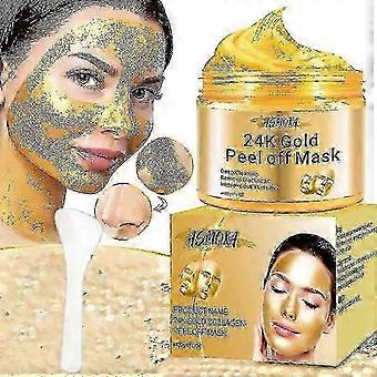 Maschera viso peel-off in oro 24k, maschera viso in oro 24k, trattamento antirughe, rassodante e illuminante per tutti i tipi di pelle