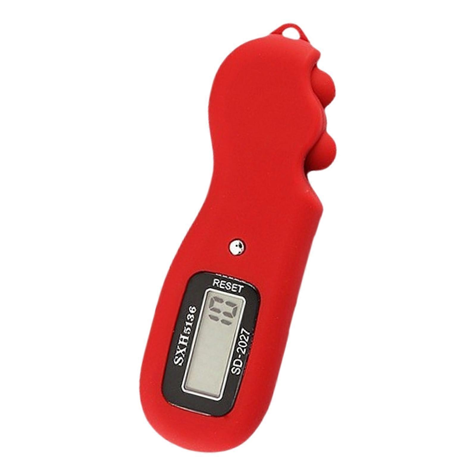 Handheld Electrical Finger Counter Digital Counter Prayer Suitable for Mindfulness Meeting Accurate Counting Outdoor Use  Red