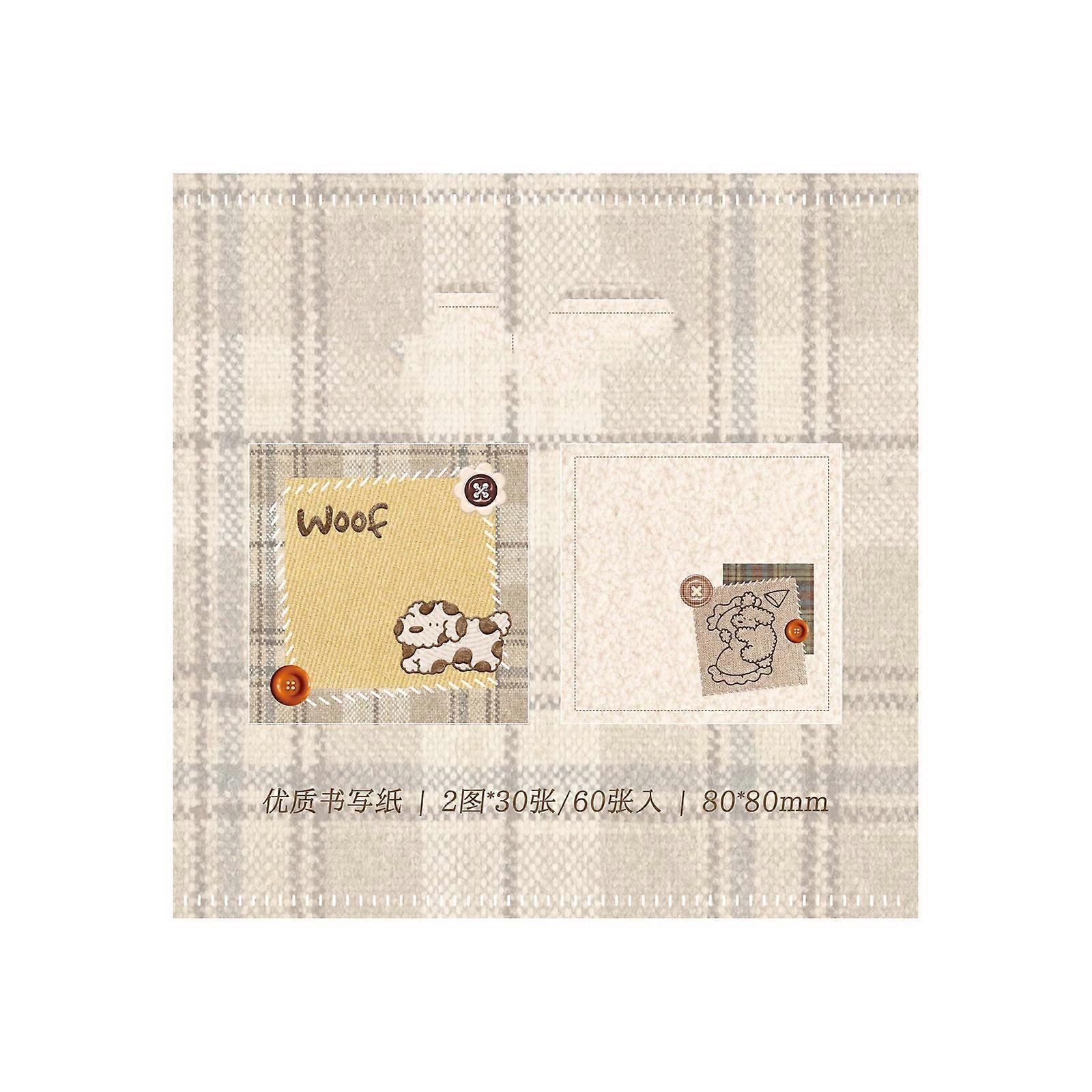 60 Sheets Decorative Journaling Paper 80x80MM Notepads Memos Sheet For Planner Journal Notebook Scrapbooking Decoration Multicolor