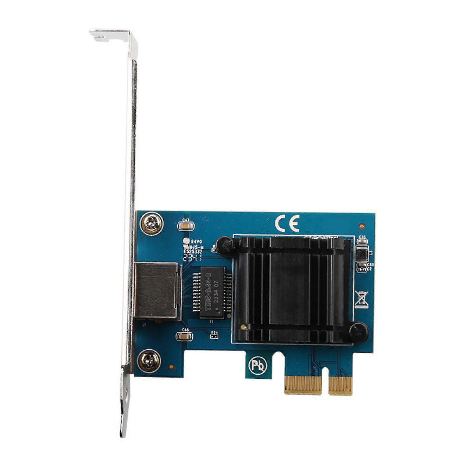 Gigabit Ethernet Card PCIE X1 to RJ45 Desktop RTL8125B Networking Card 10/100/1000/25000Mbps Gigabit Ethernet for PC Multicolor