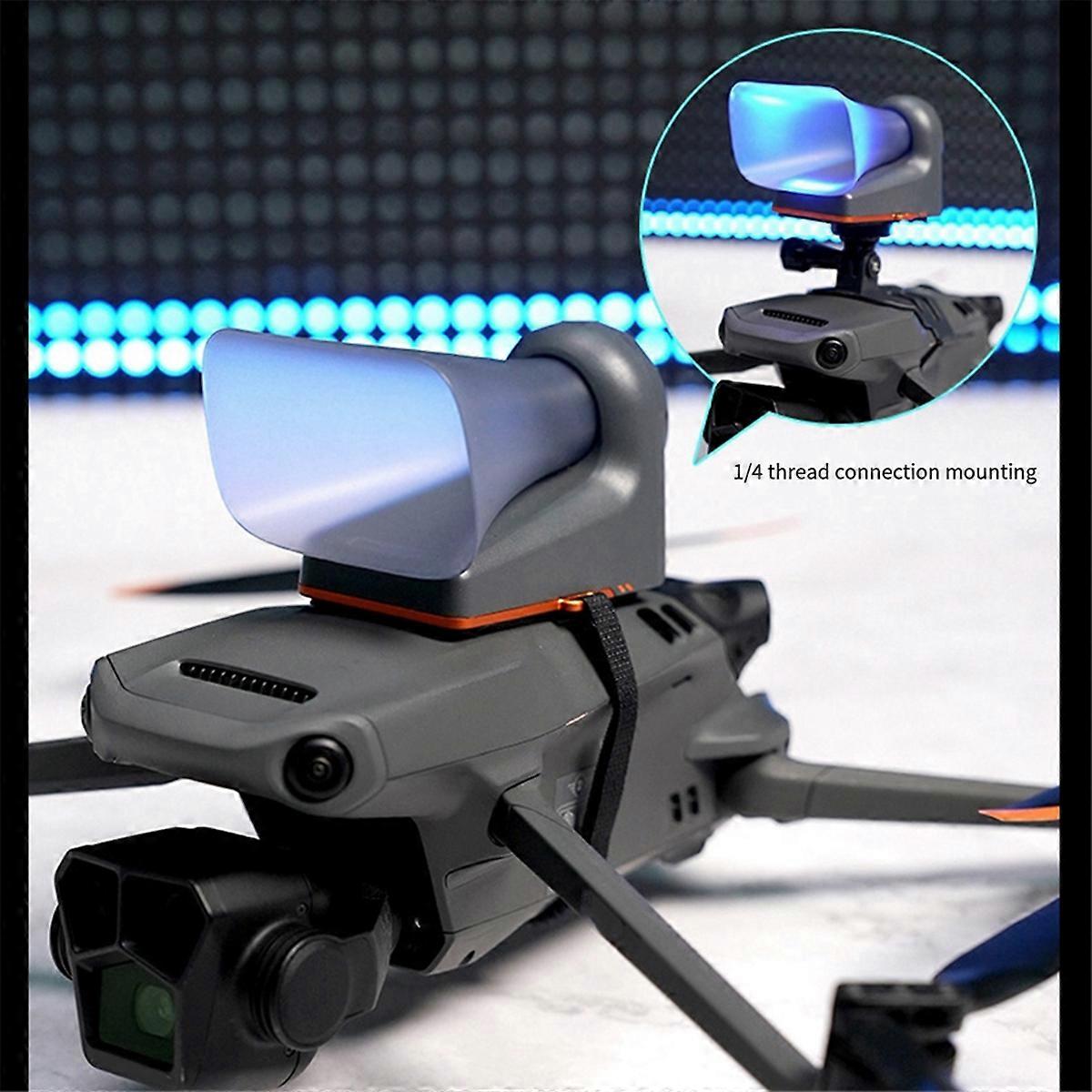 MP110 Digital Voice Loudspeaker for Air3/Mavic3 Series Drones Sound Light 2-in-1 Loudspeaker for Rescue and Patrol