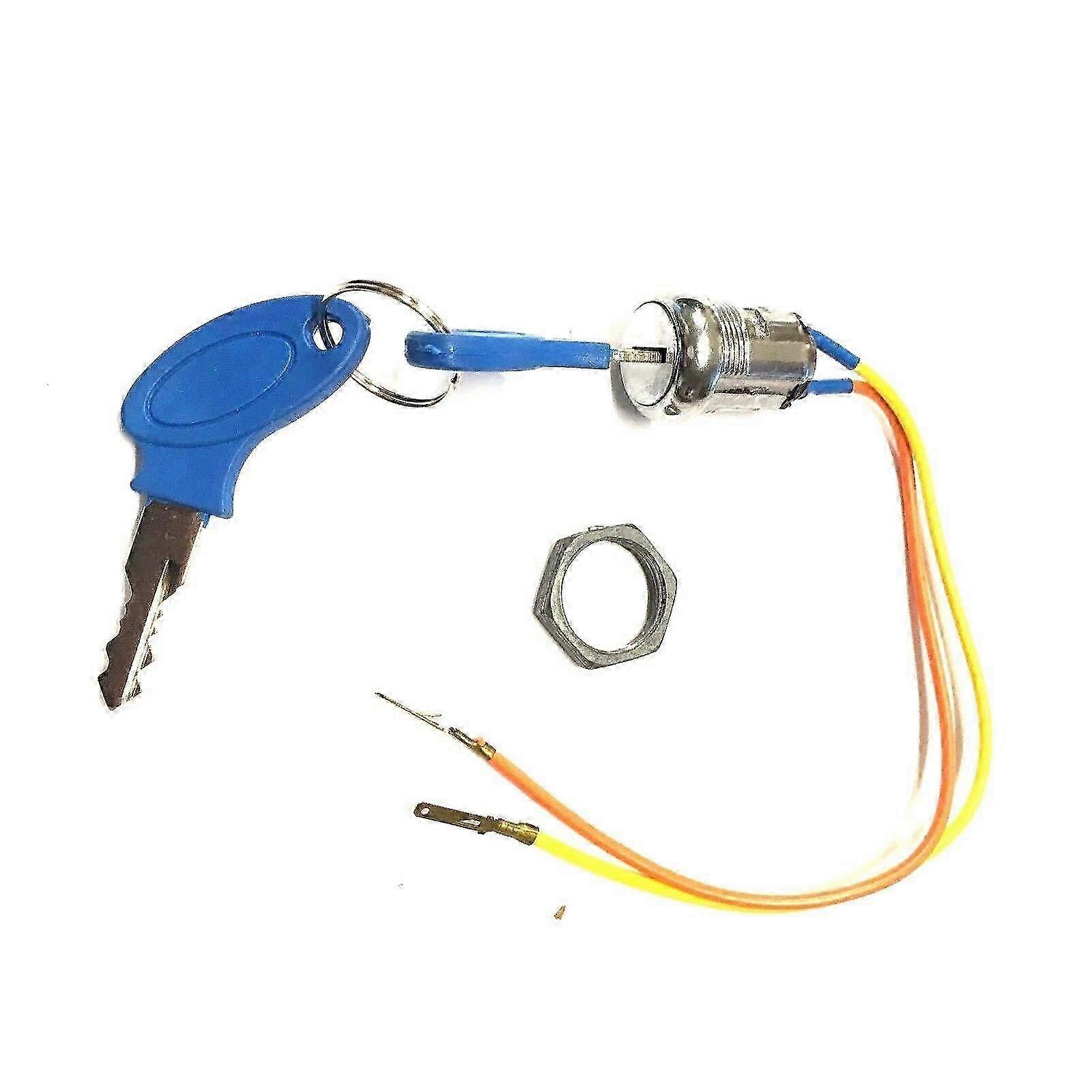 2Wire Ignition Key Switch Blue 2 Position for Mobility Scooter Power Chair Electric Models