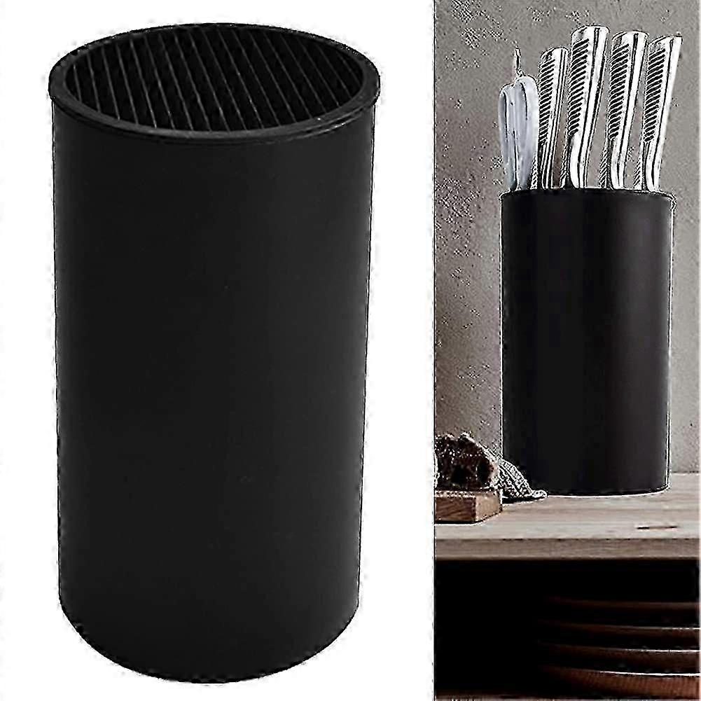 e Universal knife holder, round knife block without knives, storage holder to protect the blade and save space.