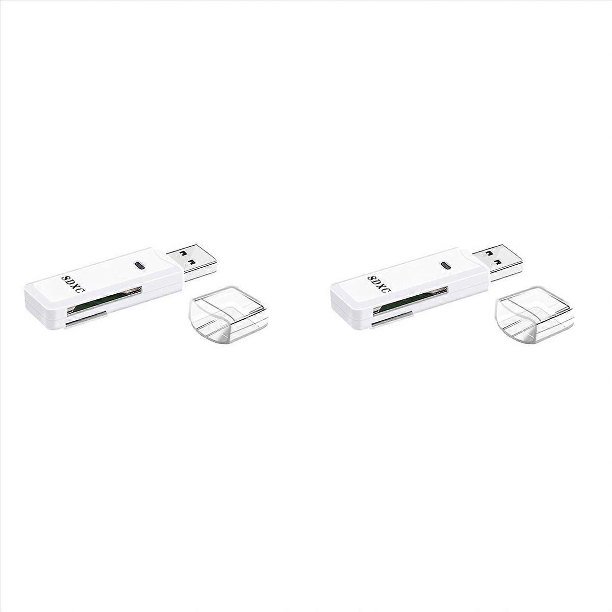 2X 2 in 1 USB 3.0 SD TF Card Reader High Speed Data Transmission Up to 5Gbps Compatibility Multiple 