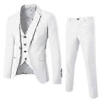 結婚式やビジネスミーティングのためのメンズフォーマル3ピーススーツ