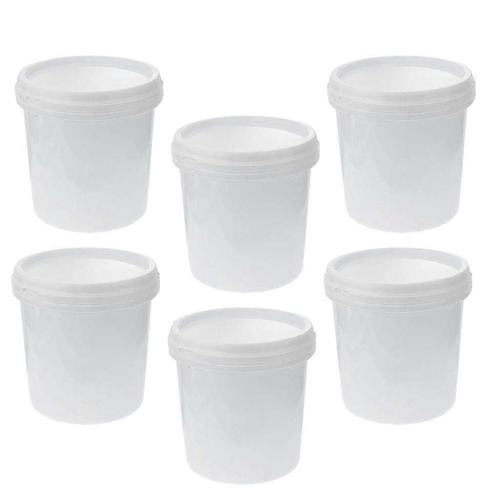 Household Sealed Bucket Plastic with Lid for Storage 6Pcs Set