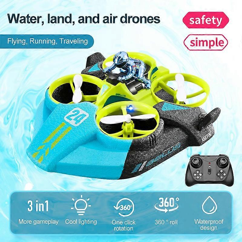 V24 Three-in-one Sea Land and Air Four-axis RC Aircraft RC Ship Speed Boat High-speed Remote Control