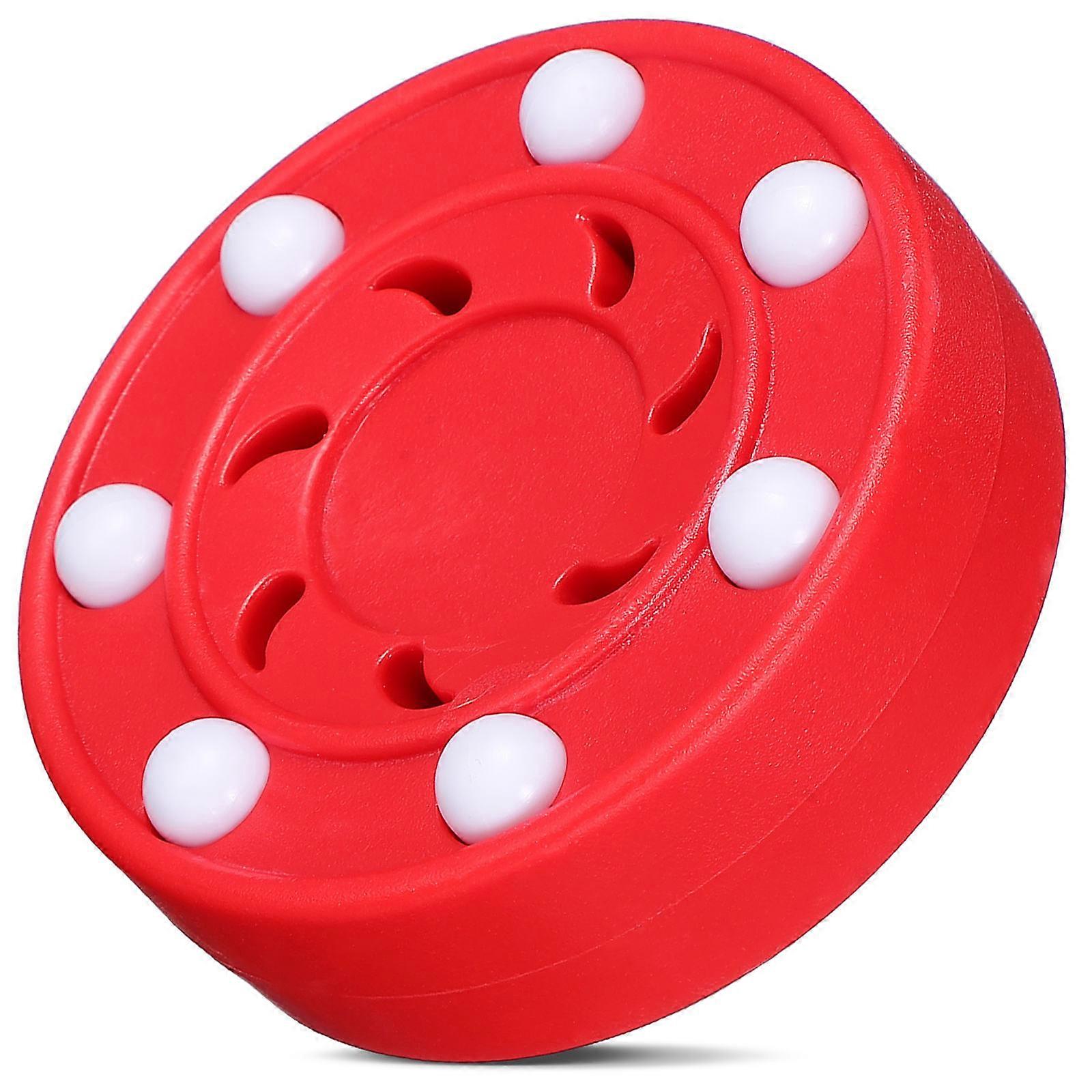 Training Roller Hockey Puck for Game Use 8Pcs Red Set