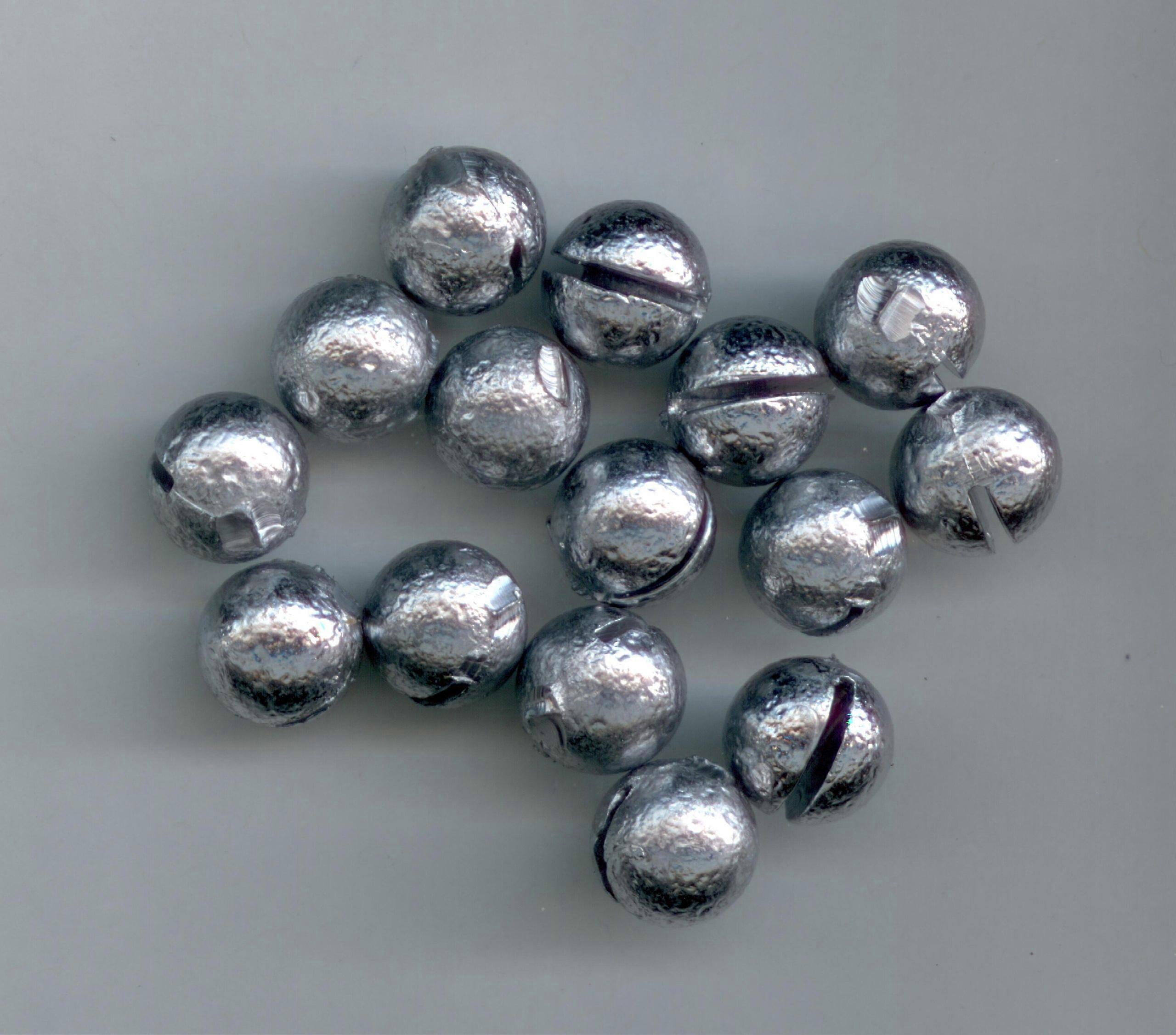 1/4 oz Hand Poured Round Split Shot Weights for Fishing, Bulk 100 Pack Consistent Sink Rate