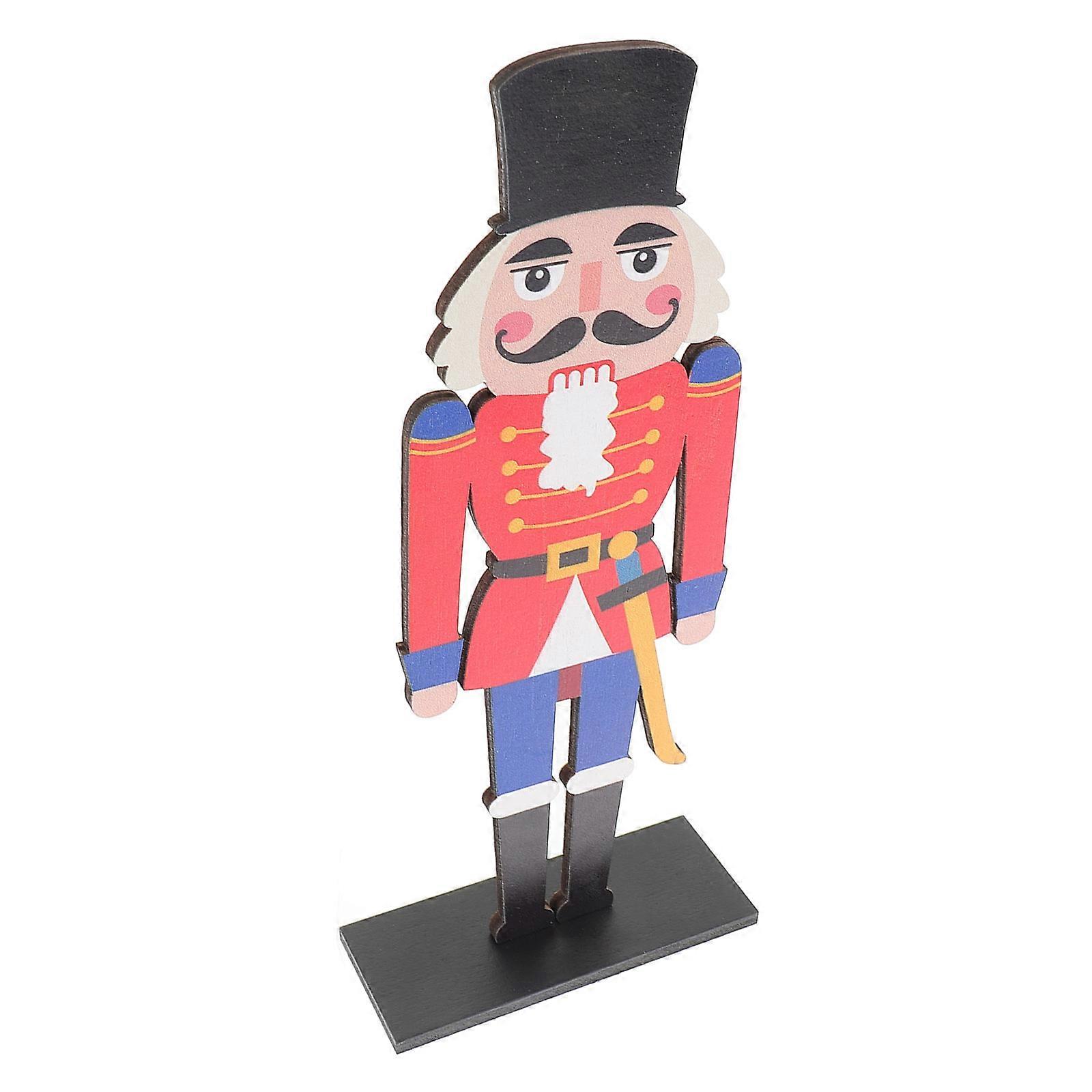 Nutcracker Figures Wooden Nutcracker Soldier Figure for Decoration Festive Touch