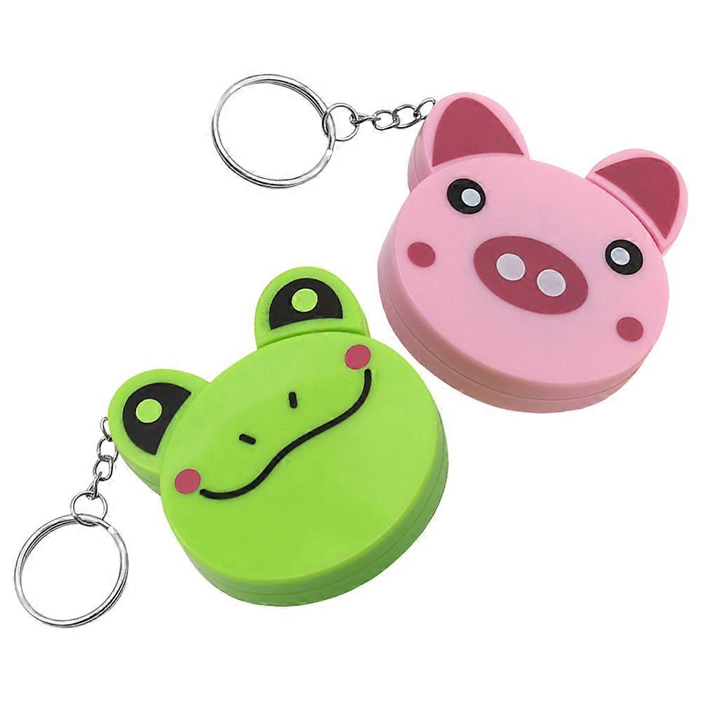 Adorable Children Measuring Tape with Automatic Retractable Function 2pcs Assorted Color Cute