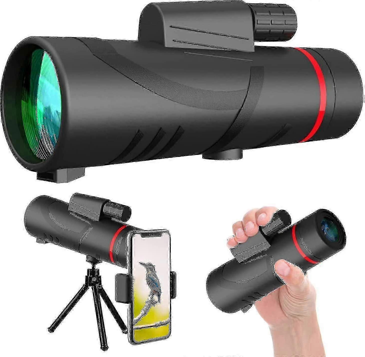 Monocular Telescope, 12 X 50 Hd Powerful Monocular Waterproof Monocular Telescope