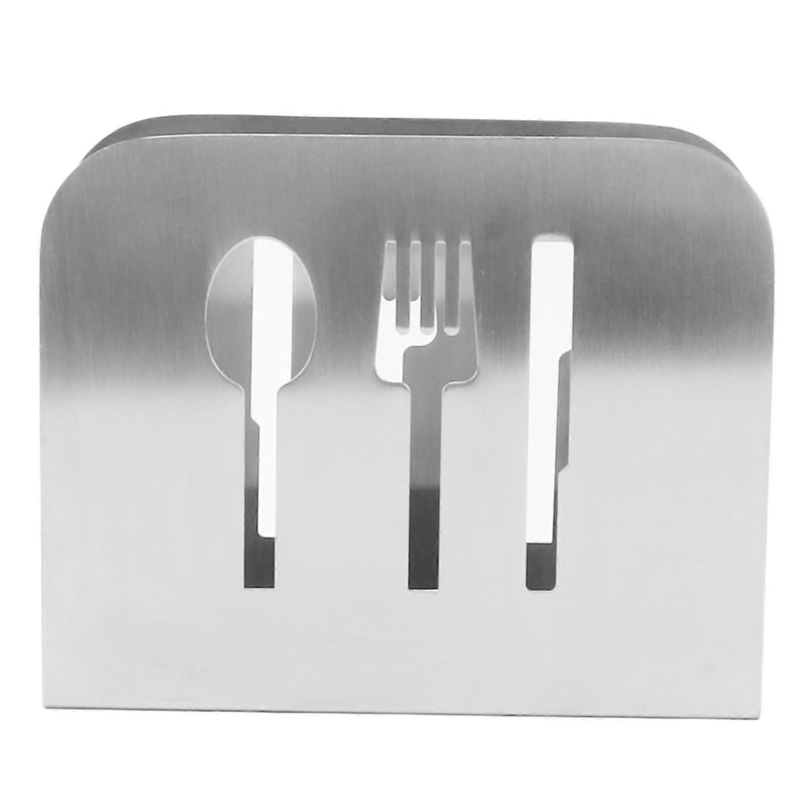 Stainless Steel Napkin Holder Compact Tabletop Dispenser for Dining Tables and Bar Counters