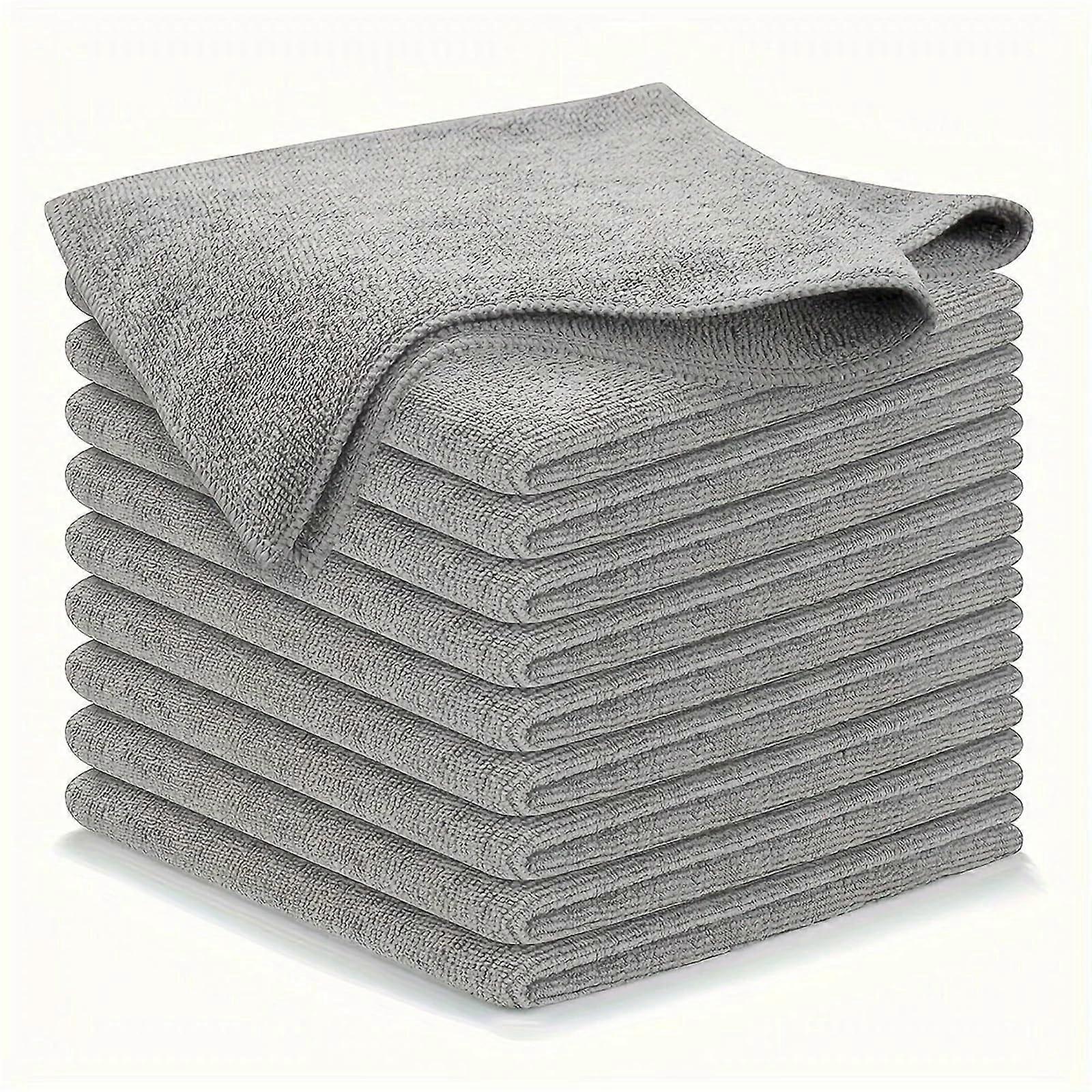 10 Pcs Microfiber Towels for Car Wash Drying, Scratch Polishing and MultiScene Cleaning