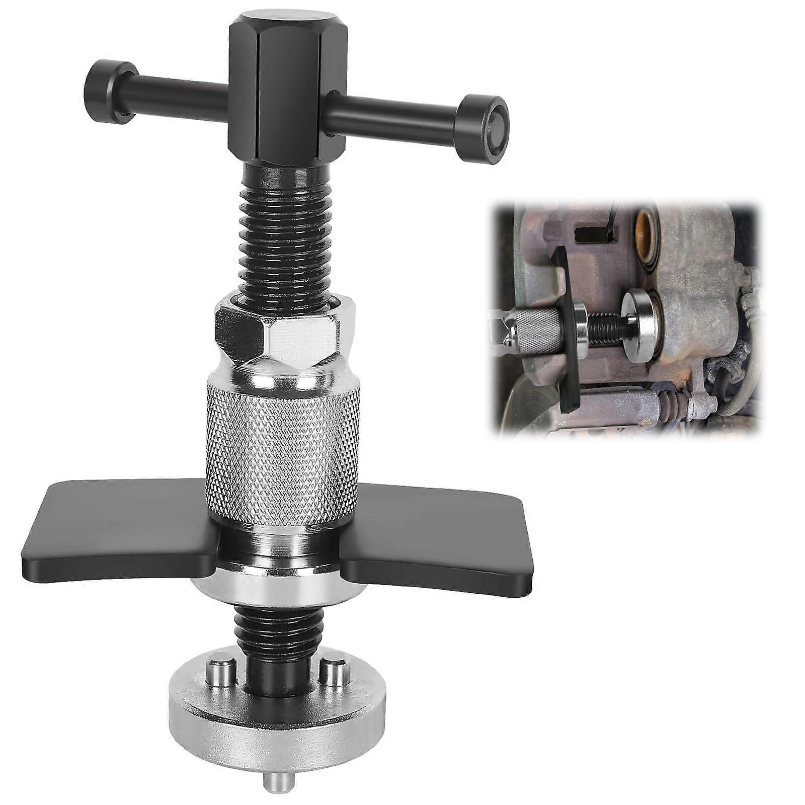 Universal Brake Caliper Tool with Durable Alloy Construction for Rear Disc Brake Piston Compression