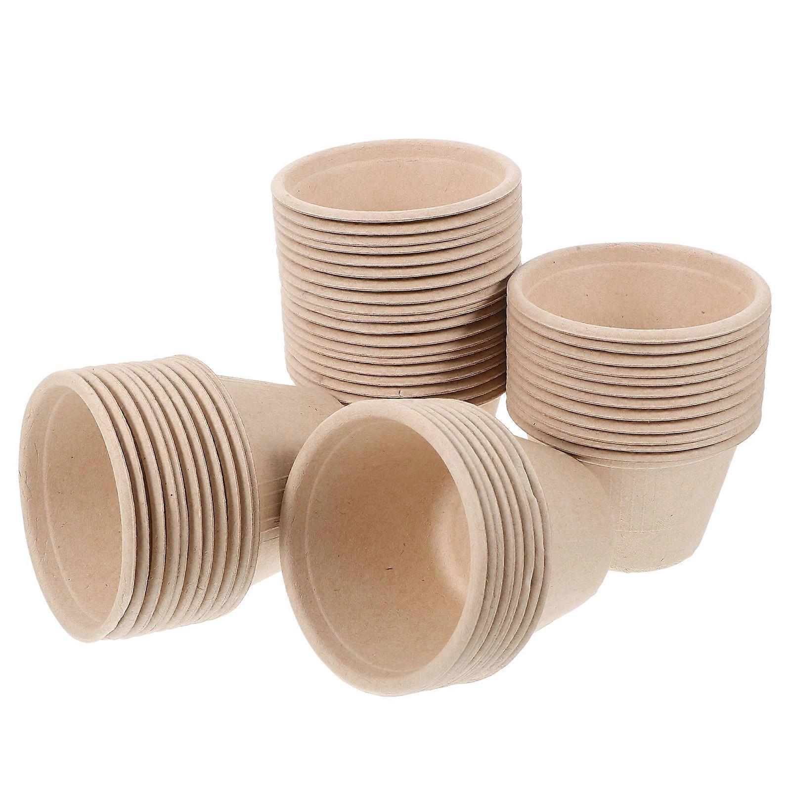 50Pcs Round Dessert Suitable For Various Occasions Offered In Stylish Khaki For Serving Ice Cream
